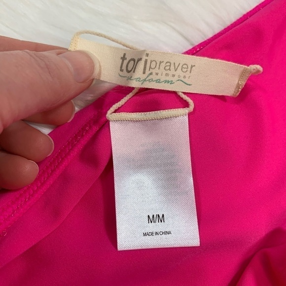 NWOT Tori Praver Pink Ruffle Bikini Bottom - Picture 4 of 5